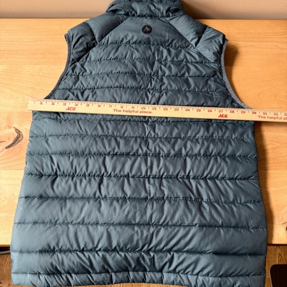 MARMOT DUCK DOWN QUILTED PUFFER VEST MENS SM TEAL ACTIVE OUTDOORS PERFORMANCE - Picture 9 of 13